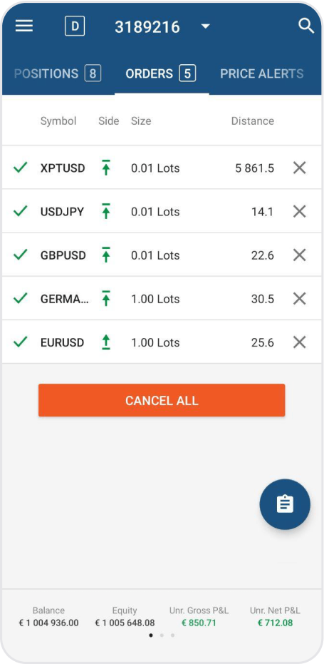 Orders Screen